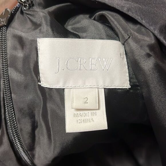 J Crew 100% Silk Women's Black Mini dress size 2 - Picture 2 of 4